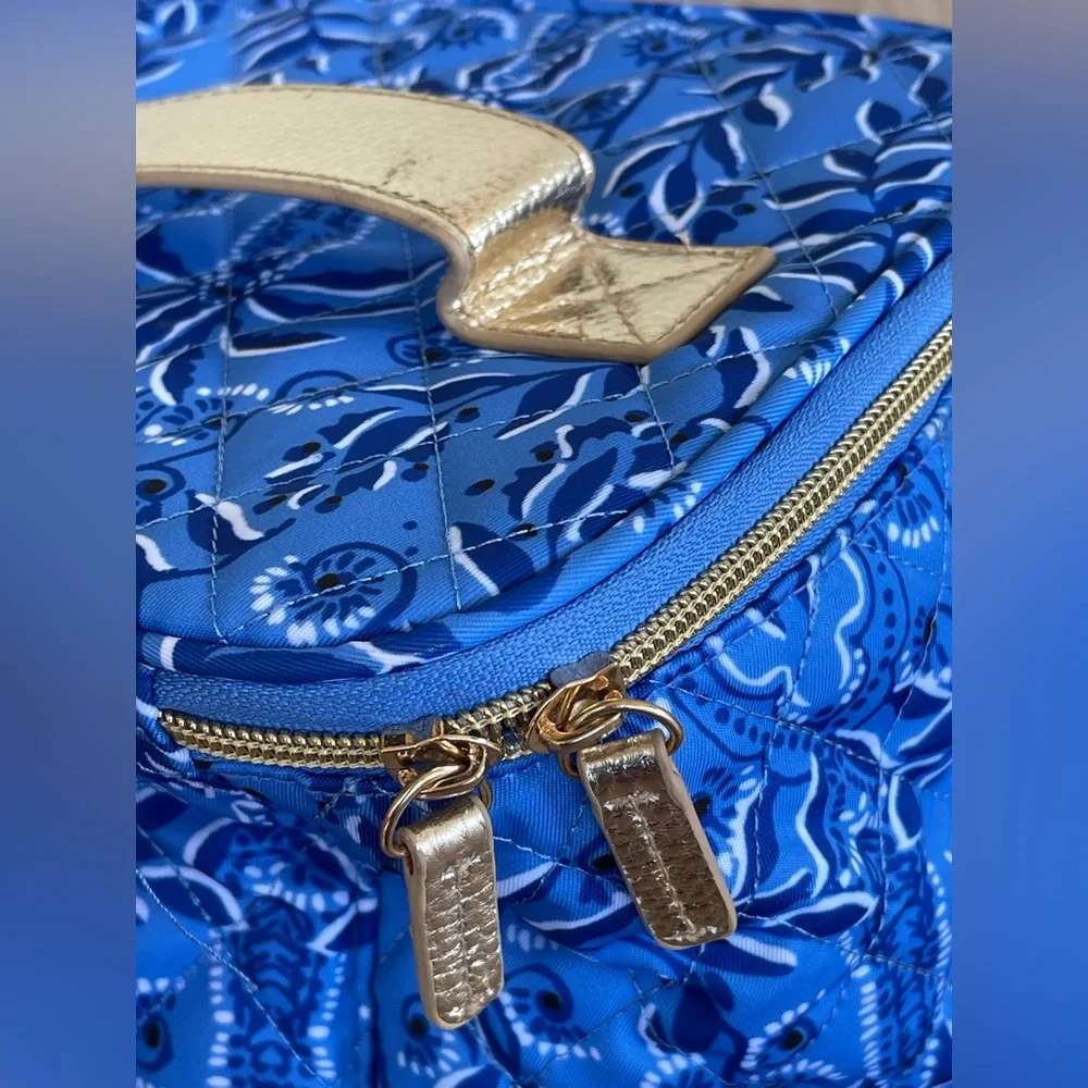Lilly Pulitzer Blue Tropical Cosmetic Bag